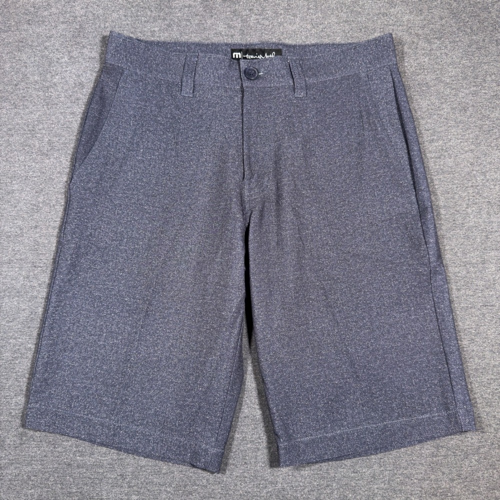 Travis Mathew Golf Shorts Mens 30‎ Gray Blue Performance Stretch Chino Stretch